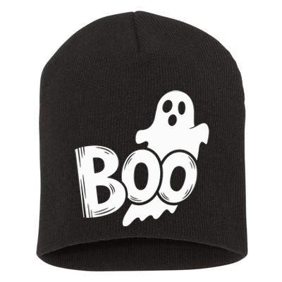 Funny Boo Ghost Retro Halloween Costume Short Acrylic Beanie