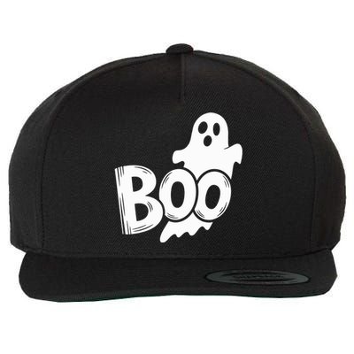 Funny Boo Ghost Retro Halloween Costume Wool Snapback Cap