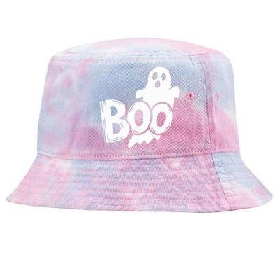 Funny Boo Ghost Retro Halloween Costume Tie-Dyed Bucket Hat