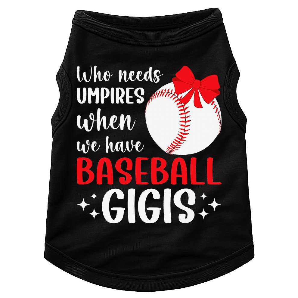 Funny Baseball Gigi Grandma Gigi Of A Baseball Player Gigi Doggie Tank