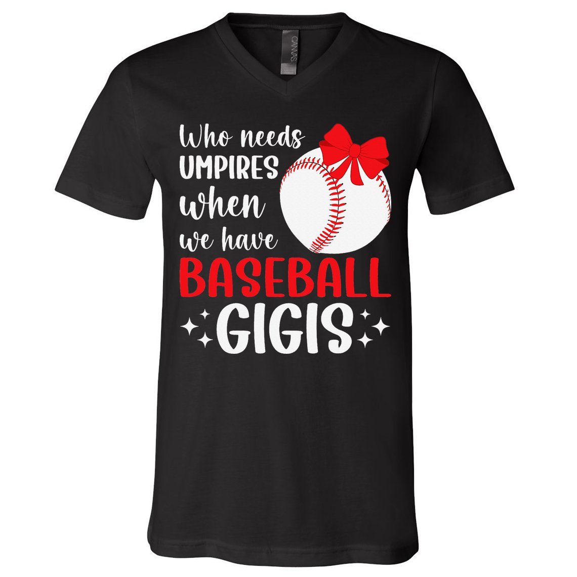 Funny Baseball Gigi Grandma Gigi Of A Baseball Player Gigi V-Neck T-Shirt