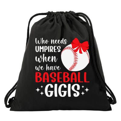 Funny Baseball Gigi Grandma Gigi Of A Baseball Player Gigi Drawstring Bag