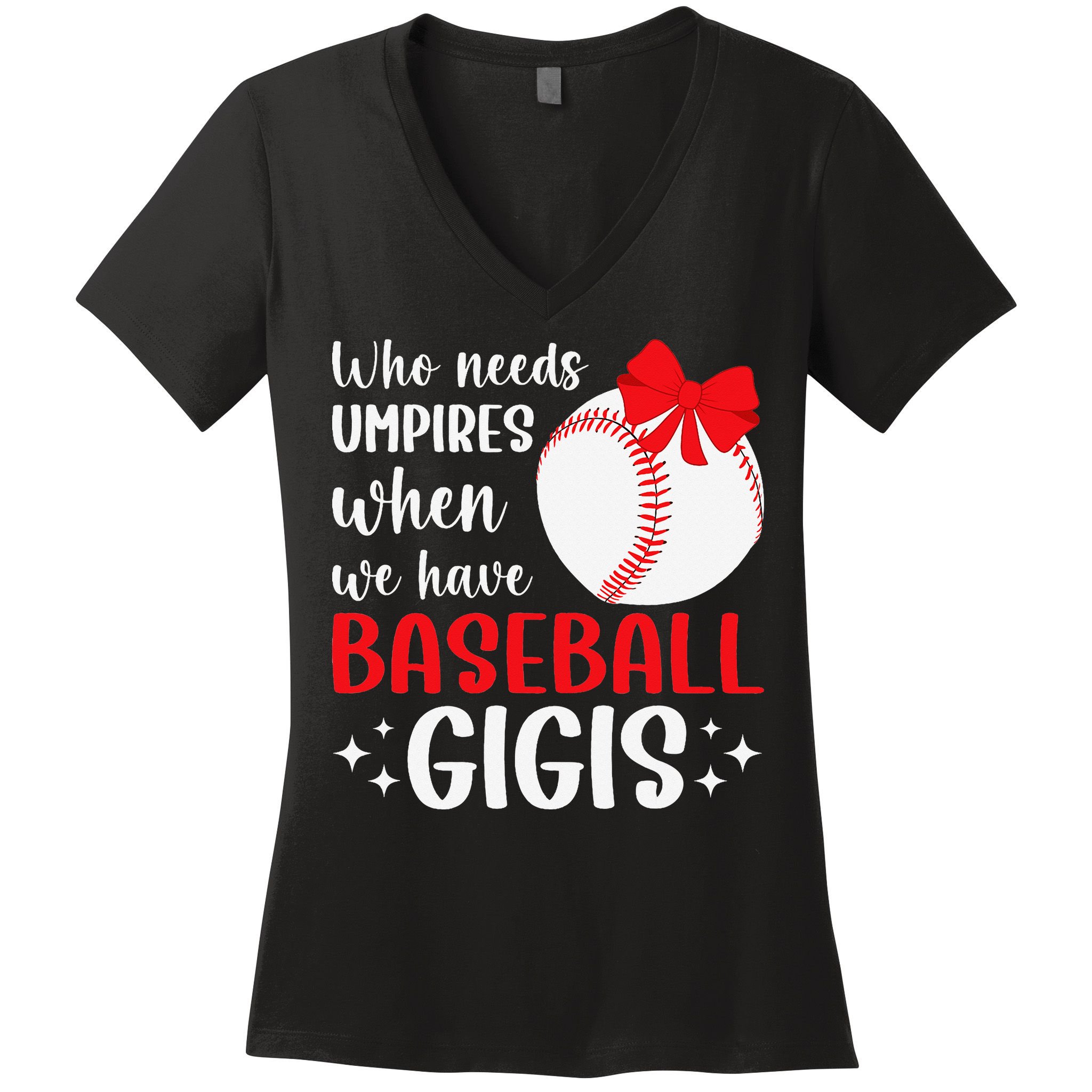 Funny Baseball Gigi Grandma Gigi Of A Baseball Player Gigi Women's V-Neck T-Shirt