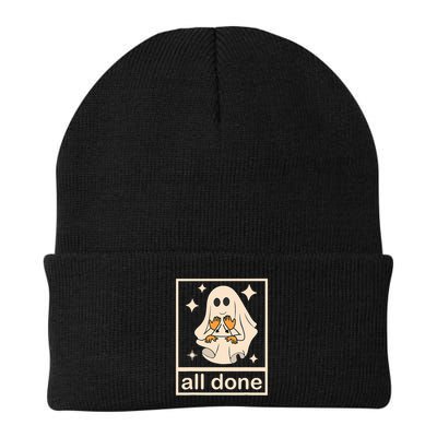 Funny Boojee Ghost All Done Slp Speech Therapy Halloween Knit Cap Winter Beanie