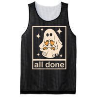 Funny Boojee Ghost All Done Slp Speech Therapy Halloween Mesh Reversible Basketball Jersey Tank