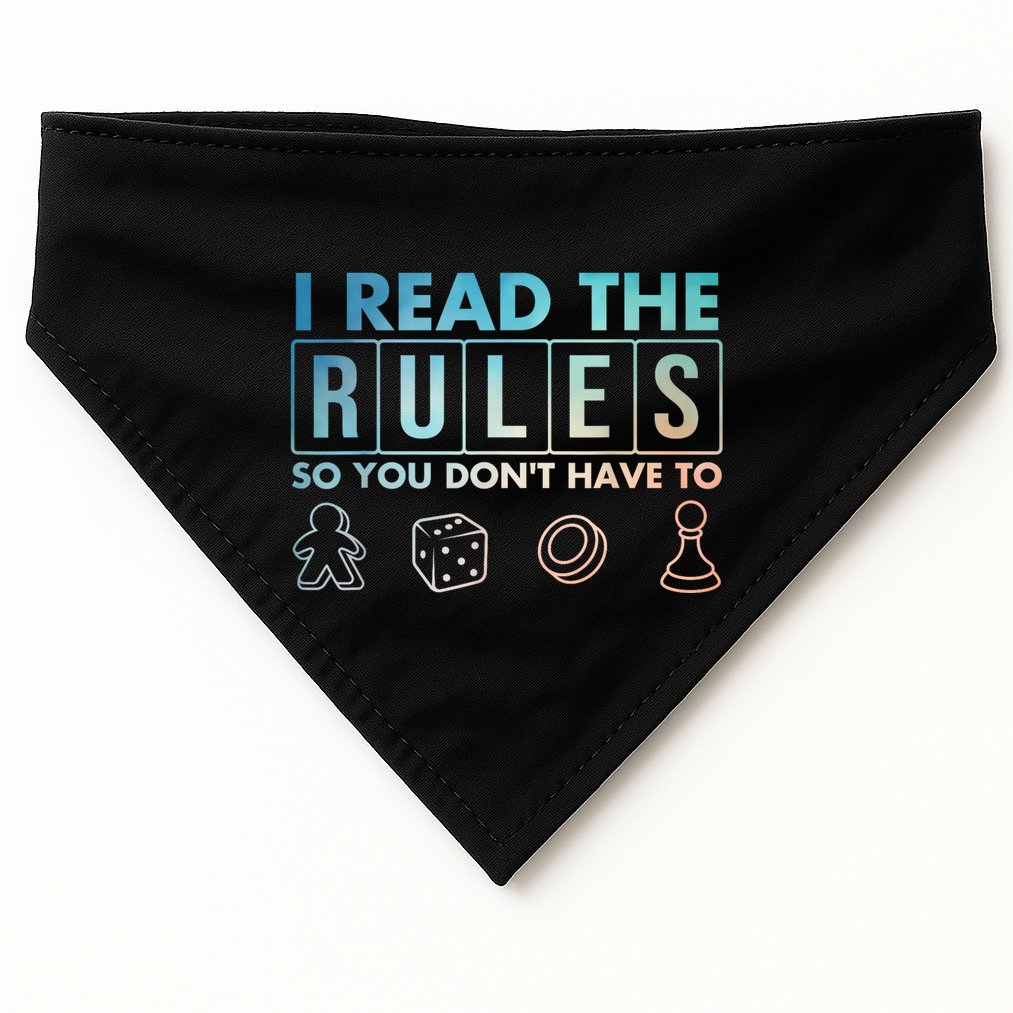 Funny Board Games Art For Women Lovers Board Gamer USA-Made Doggie Bandana