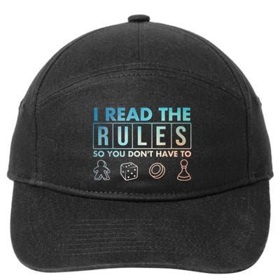 Funny Board Games Art For Women Lovers Board Gamer 7-Panel Snapback Hat