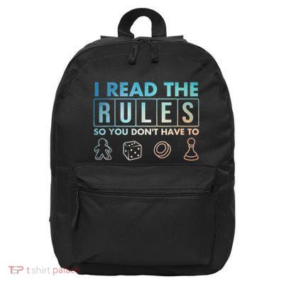Funny Board Games Art For Women Lovers Board Gamer 16 in Basic Backpack