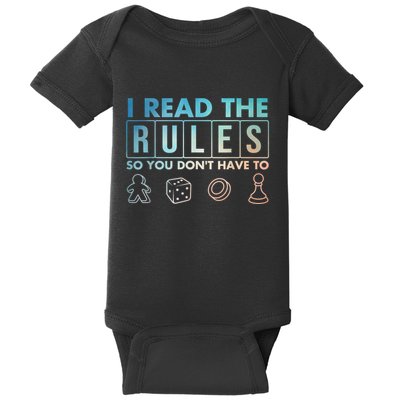 Funny Board Games Art For Women Lovers Board Gamer Baby Bodysuit