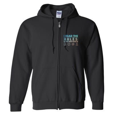 Funny Board Games Art For Women Lovers Board Gamer Full Zip Hoodie