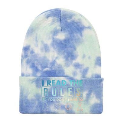 Funny Board Games Art For Women Lovers Board Gamer Tie Dye 12in Knit Beanie