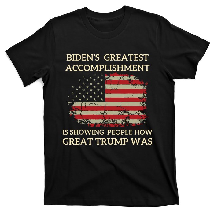 Funny Bidens Greatest Accomplishment Is Showing Trump 2024 T-Shirt