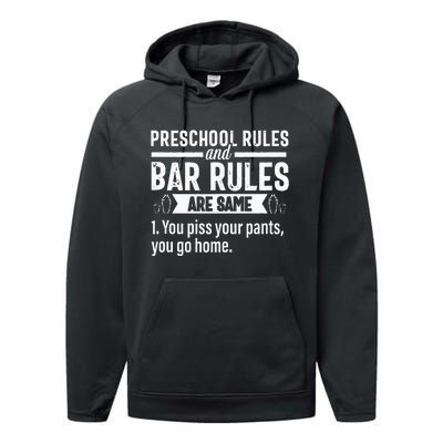 Funny Bartender Gift Women Men Rules Bartending Mixologist Performance Fleece Hoodie