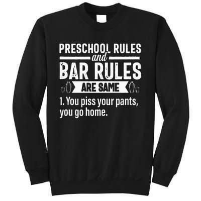 Funny Bartender Gift Women Men Rules Bartending Mixologist Sweatshirt