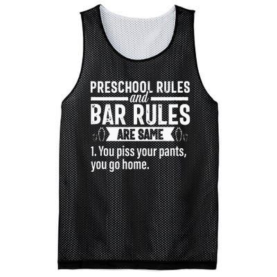 Funny Bartender Gift Women Men Rules Bartending Mixologist Mesh Reversible Basketball Jersey Tank