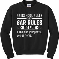 Funny Bartender Gift Women Men Rules Bartending Mixologist Kids Sweatshirt