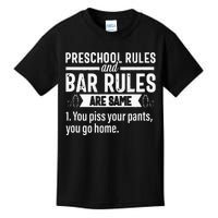 Funny Bartender Gift Women Men Rules Bartending Mixologist Kids T-Shirt