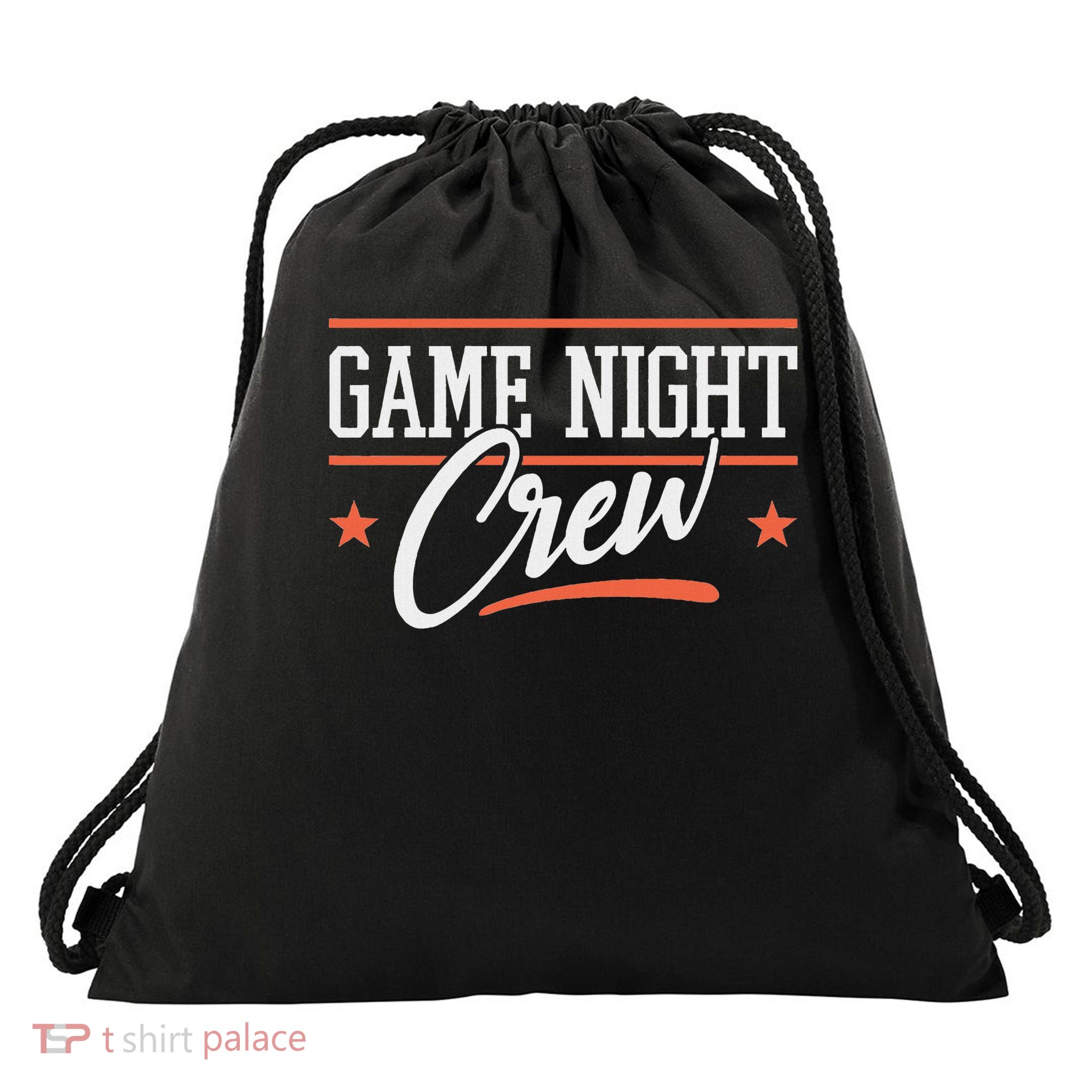 Family Board Game Night I Game Night Crew Drawstring Bag
