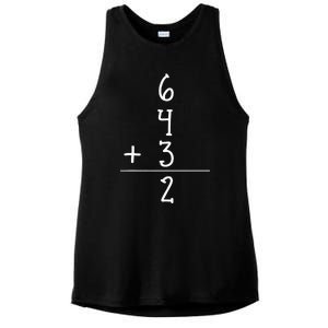 Funny Baseball Gift 6+4+3 2 Baseball Double Play Ladies PosiCharge Tri-Blend Wicking Tank