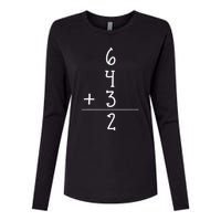 Funny Baseball Gift 6+4+3 2 Baseball Double Play Womens Cotton Relaxed Long Sleeve T-Shirt