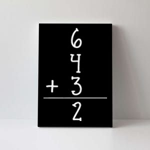 Funny Baseball Gift 6+4+3 2 Baseball Double Play Canvas