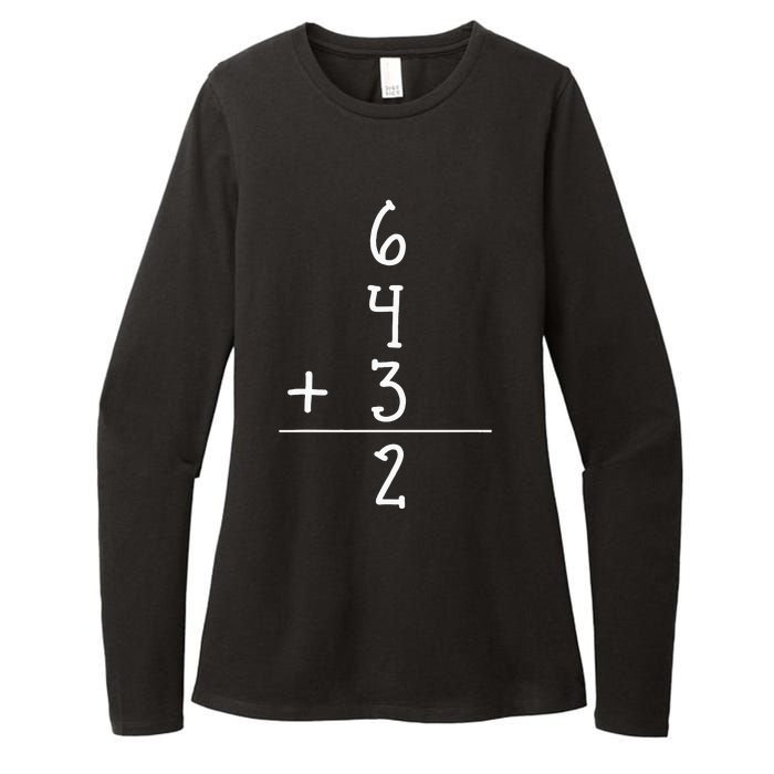 Funny Baseball Gift 6+4+3 2 Baseball Double Play Womens CVC Long Sleeve Shirt