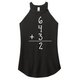 Funny Baseball Gift 6+4+3 2 Baseball Double Play Women's Perfect Tri Rocker Tank