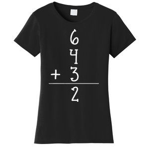 Funny Baseball Gift 6+4+3 2 Baseball Double Play Women's T-Shirt