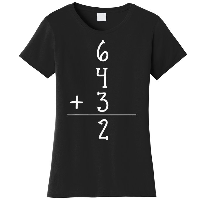 Funny Baseball Gift 6+4+3 2 Baseball Double Play Women's T-Shirt