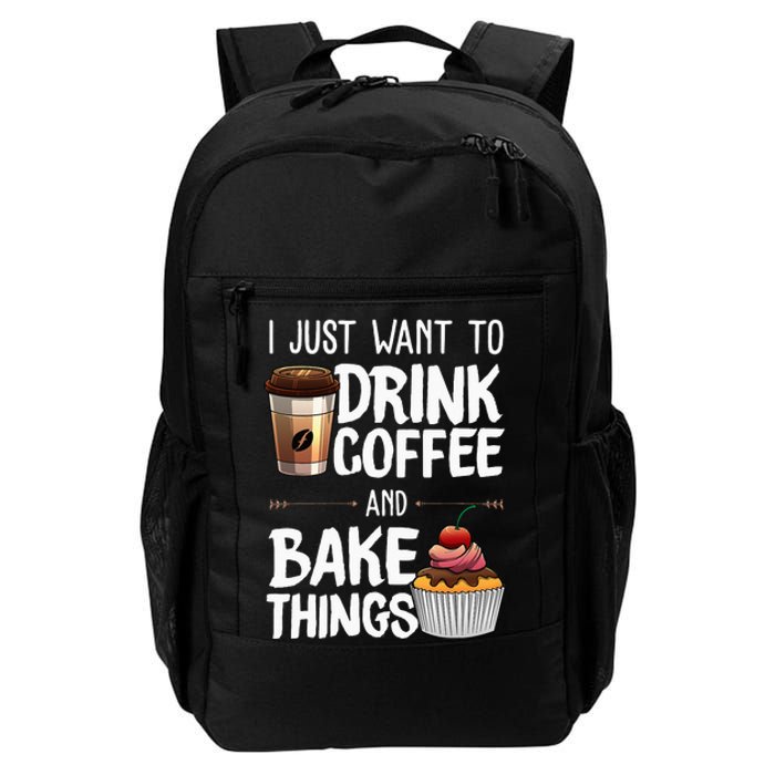 Funny Baking Gift For Men Women Baker Drinking Coffee Lover Daily Commute Backpack