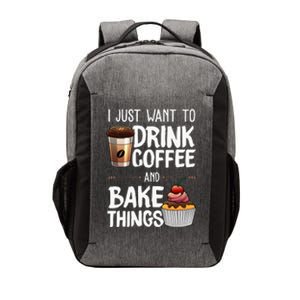 Funny Baking Gift For Men Women Baker Drinking Coffee Lover Vector Backpack