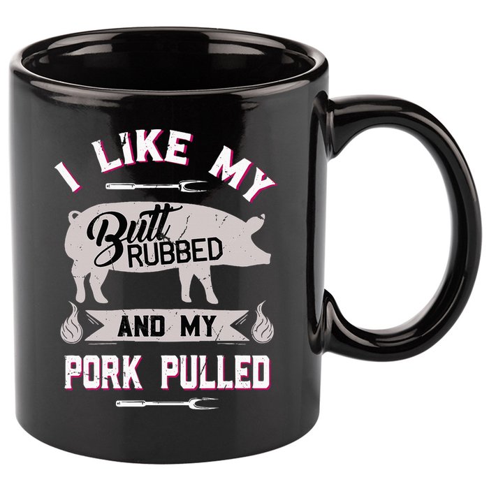 Funny Bbq Grilling Quote Pig Pulled Pork 11oz C Handle Ceramic Mug