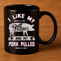 Funny Bbq Grilling Quote Pig Pulled Pork 11oz C Handle Ceramic Mug