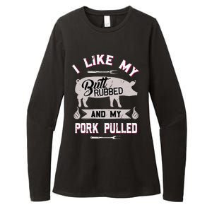 Funny Bbq Grilling Quote Pig Pulled Pork Womens CVC Long Sleeve Shirt