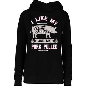 Funny Bbq Grilling Quote Pig Pulled Pork Womens Funnel Neck Pullover Hood