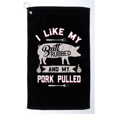 Funny Bbq Grilling Quote Pig Pulled Pork Platinum Collection Golf Towel