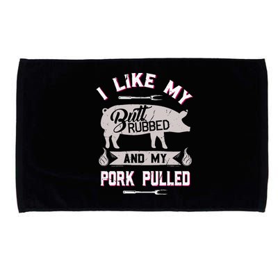 Funny Bbq Grilling Quote Pig Pulled Pork Microfiber Hand Towel