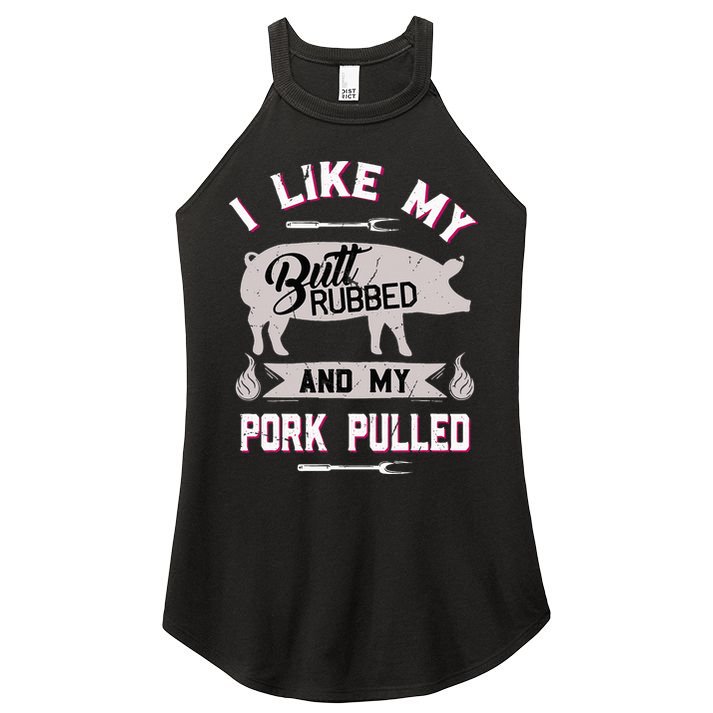 Funny Bbq Grilling Quote Pig Pulled Pork Women's Perfect Tri Rocker Tank
