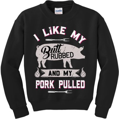 Funny Bbq Grilling Quote Pig Pulled Pork Kids Sweatshirt