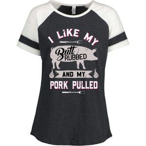 Funny Bbq Grilling Quote Pig Pulled Pork Enza Ladies Jersey Colorblock Tee