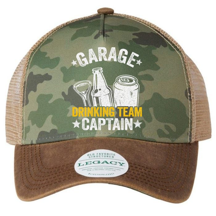 Funny Beer Garage Drinker Garage Drinking Team Captain Legacy Tie Dye Trucker Hat