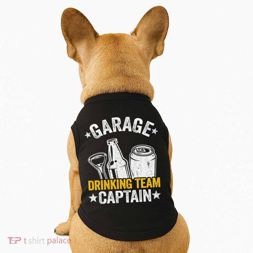 Funny Beer Garage Drinker Garage Drinking Team Captain Doggie Tank