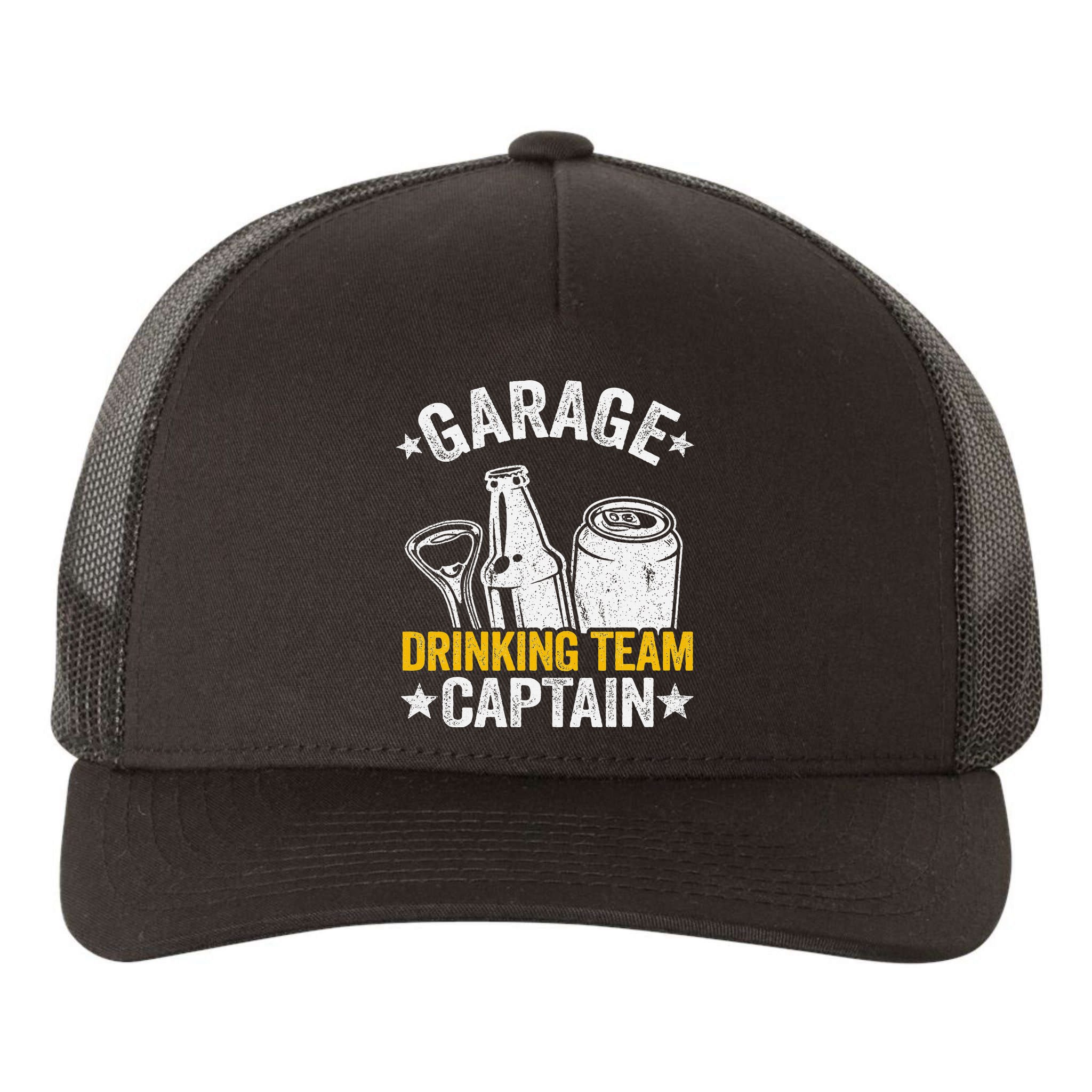 Funny Beer Garage Drinker Garage Drinking Team Captain Yupoong Adult 5-Panel Trucker Hat