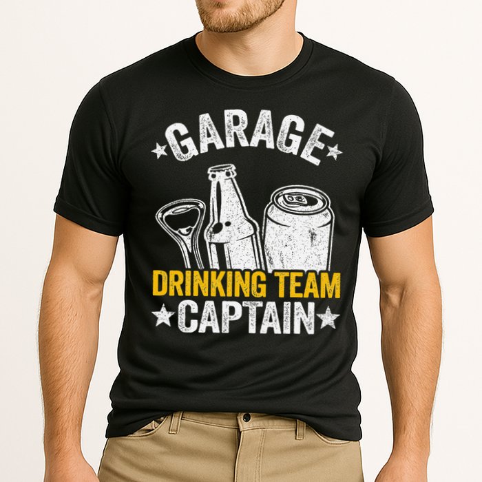 Funny Beer Garage Drinker Garage Drinking Team Captain Performance Shirt