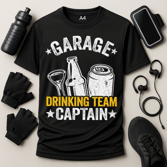 Funny Beer Garage Drinker Garage Drinking Team Captain Performance Shirt