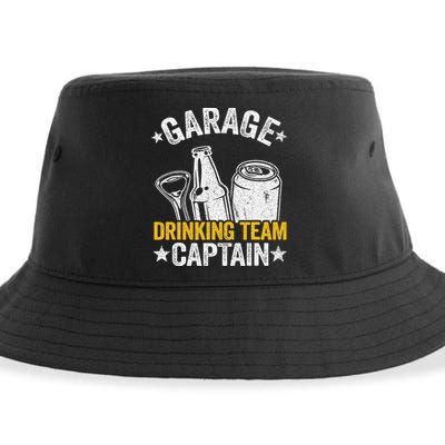 Funny Beer Garage Drinker Garage Drinking Team Captain Sustainable Bucket Hat