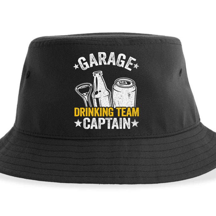 Funny Beer Garage Drinker Garage Drinking Team Captain Sustainable Bucket Hat