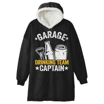 Funny Beer Garage Drinker Garage Drinking Team Captain Hooded Wearable Blanket