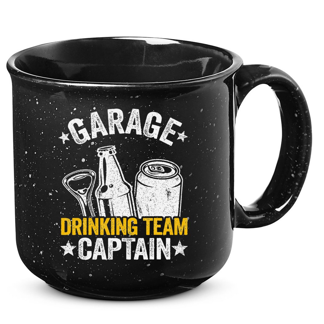 Funny Beer Garage Drinker Garage Drinking Team Captain 15oz Campfire Ceramic Mug