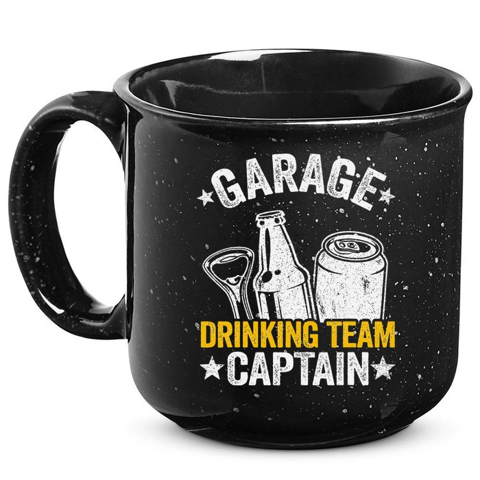 Funny Beer Garage Drinker Garage Drinking Team Captain 15oz Campfire Ceramic Mug